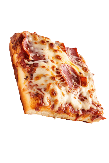 Pepperoni pizza slice